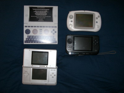 Porovnání velikosti Pandory s Nintendo DS, GP2X a GP32